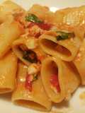 Paccheri con spada e basilico