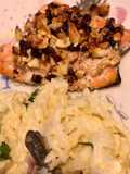 Salmón con costra de frutos secos