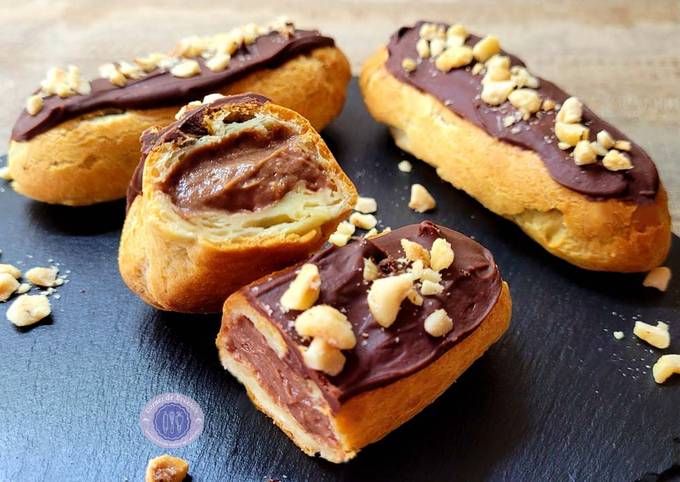 🍫Éclairs chocolat au lait-noisettes