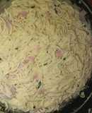Spaghetti con crema