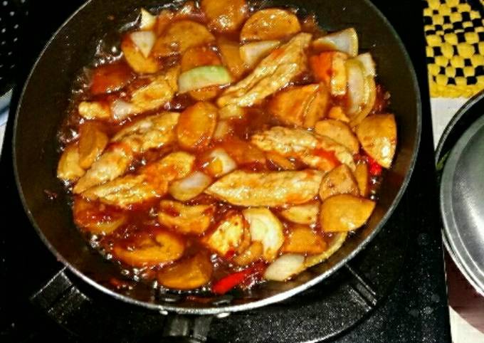 Otak-Otak pedes mix baso ayam fillet