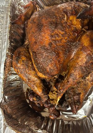 Una foto de Pavo horneado a lo criollo! Súper jugoso y delicioso