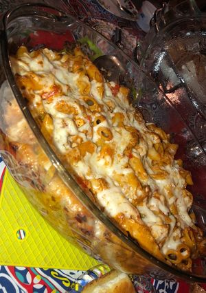 صورة لوصفة مكرونة بالبينك صوص