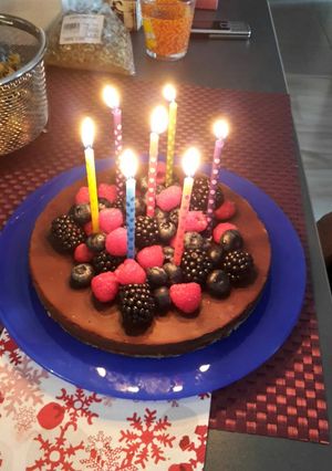 A picture of Creamy chocolate cake.