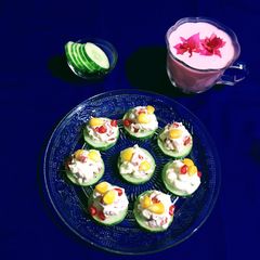 A picture of Healthy Cucumber Bites.