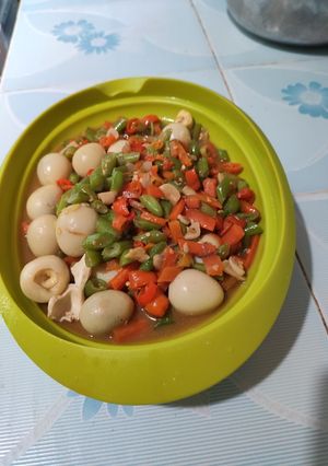 Foto resep Tumis buncis wortel dan telor puyuh