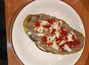 Una foto de Huarache de nopal