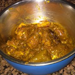 A picture of Paneer tikka in a masala gravy.