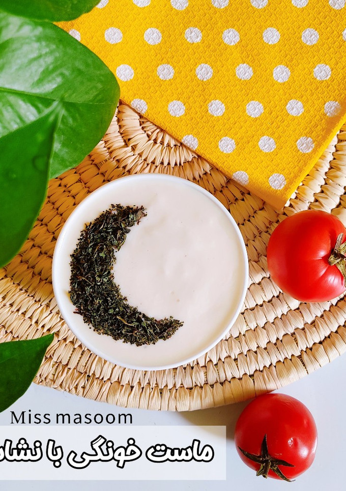 عکسی از دستور ماست خونگی با نشاسته