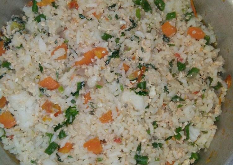 Simple rice with eggs recipe