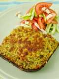 Pastel de coliflor, brócoli y atún