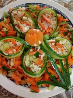 A picture of Sushi cucumber salad.