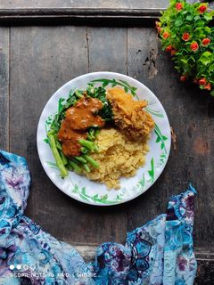 Foto resep Pecel Nasi Jagung Kukus