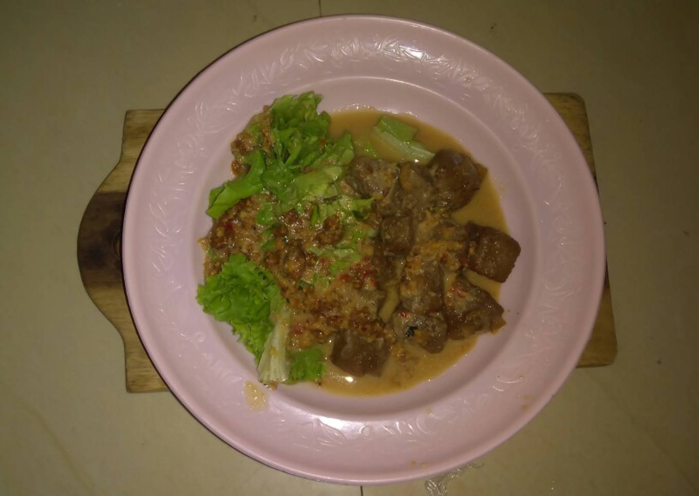 Menu Diet: Pecel Selada + Sate Kere (yang nggak disate)