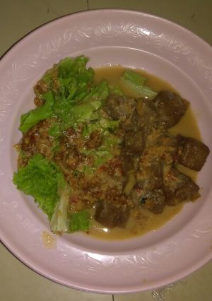 Foto resep Menu Diet: Pecel Selada + Sate Kere (yang nggak disate)