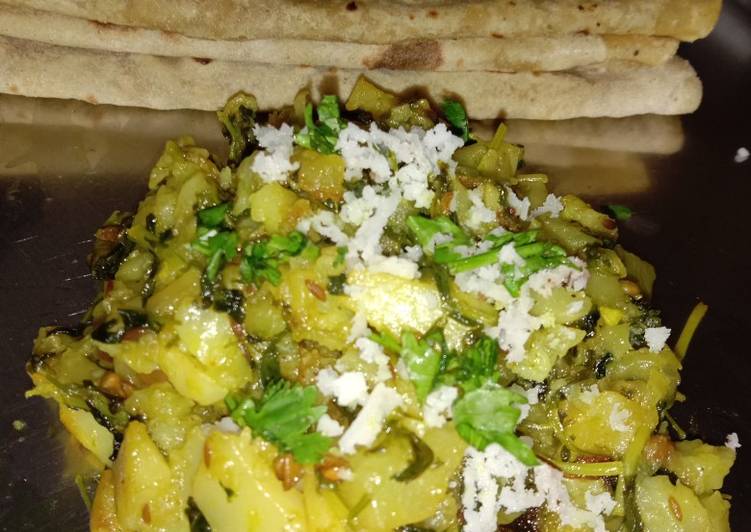 Easiest Way to Make Super Quick Homemade Fenugreek leaves and potato masala