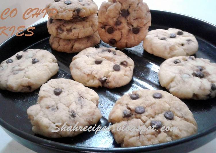 Recipe of Quick Choco Chip Cookies