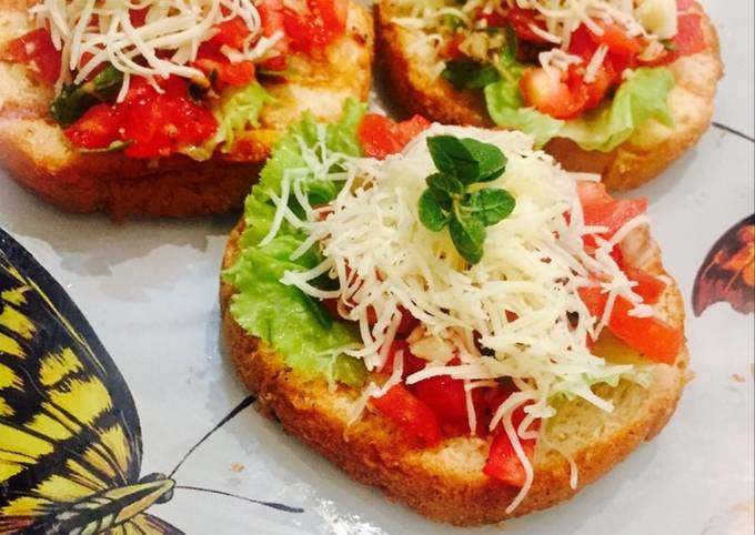 Easiest Way to Make Quick Tomato &amp; Basil Bruschetta