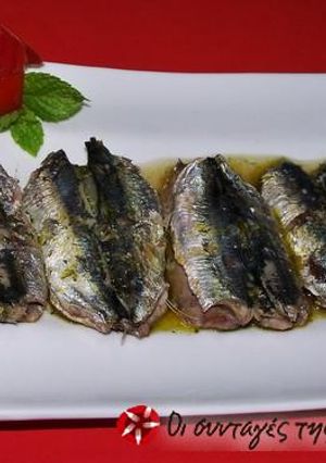 A picture of "Married" sardines.