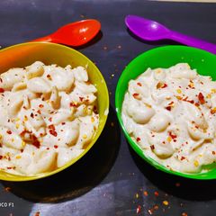 A picture of OPOS White sauce pasta.