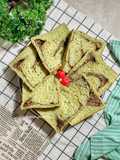 Roti Tawar Pandan Pisang (sourdough)