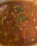 Salsa de chile de árbol y tomate