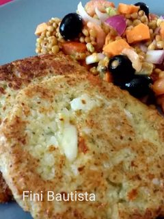 Una foto de Tortitas de coliflor