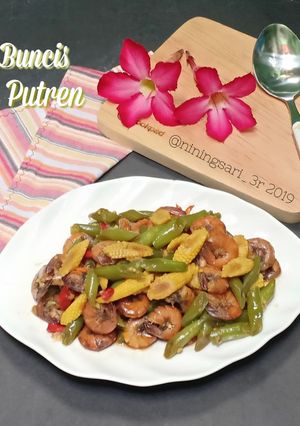 Foto resep Tumis buncis udang putren