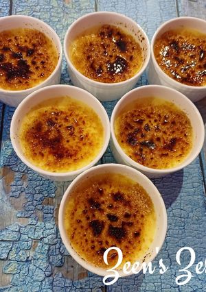 A picture of Coconut Custard Creme Brulee.
