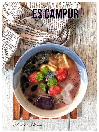 Cara Gampang Membuat Resep Es Campur (kolang kaling bunga telang) yang Bisa Manjain Lidah Anti Ribet, Bisa Manjain Lidah