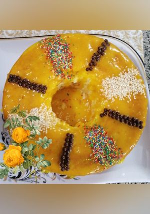 عکسی از دستور کیک پرتقالی با سس پرتقال😋