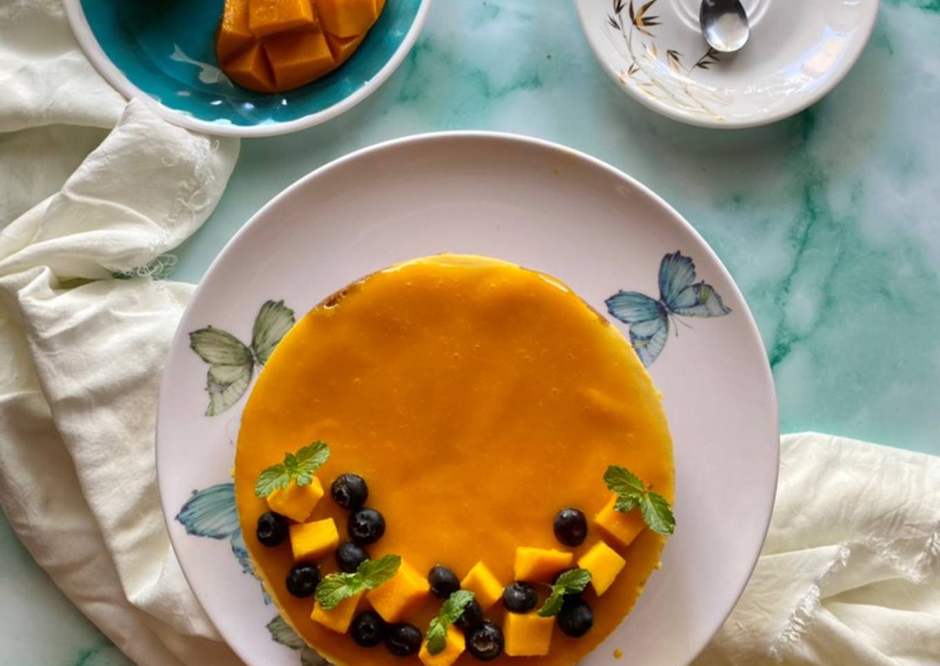 Mango Cheesecake | Baked | Eggless