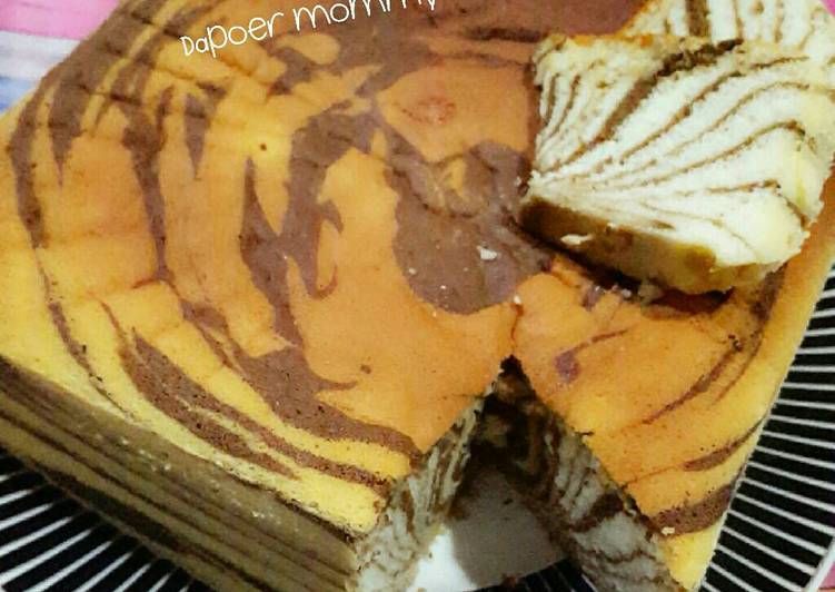Bolu zebra putih telur mocca ala mommy rafa