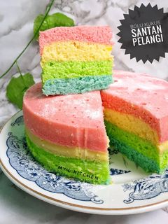 Foto resep Bolu Kukus Santan Pelangi