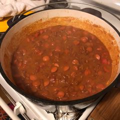 A picture of Beans an franks.