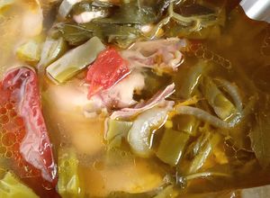 Una foto de Pollo con nopales Express!!😋🍗🌵