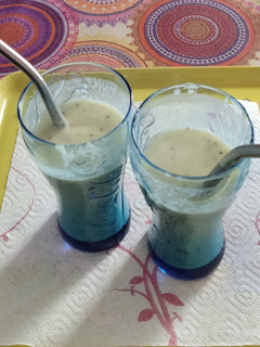 Una foto de Batido de piña, kiwi y plátano