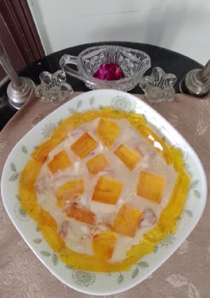 A picture of Fruit custard.