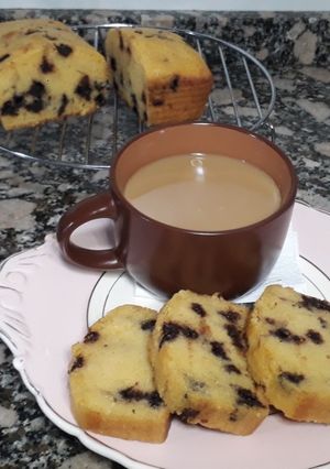 Una foto de Budín de vainilla y chispas de chocolate