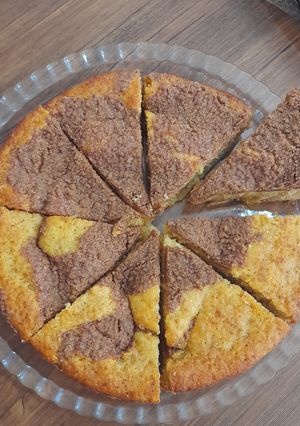 عکسی از دستور کیک کرامبل زردآلو