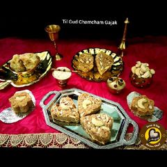 A picture of Rajasthani famous Chamcham Gazak.