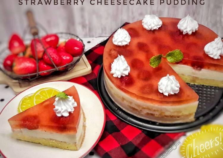 Cara Gampang Menyiapkan Strawberry Cheesecake Pudding🍓 yang Enak