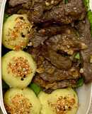 Bò nướng NCKD và khoai tây nghiền