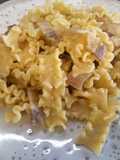 Mafalda a la carbonara clásica con panceta