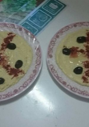 صورة لوصفة حمص بطحينه