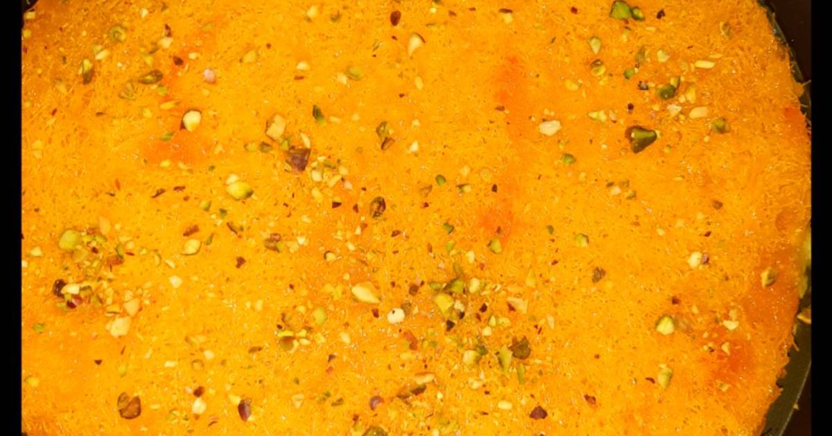 Kunafa with cream cheese filling 😋 Recipe by tanveer sayed Cookpad