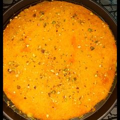 A picture of Kunafa with cream cheese filling 😋.