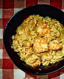 Risotto de camarones