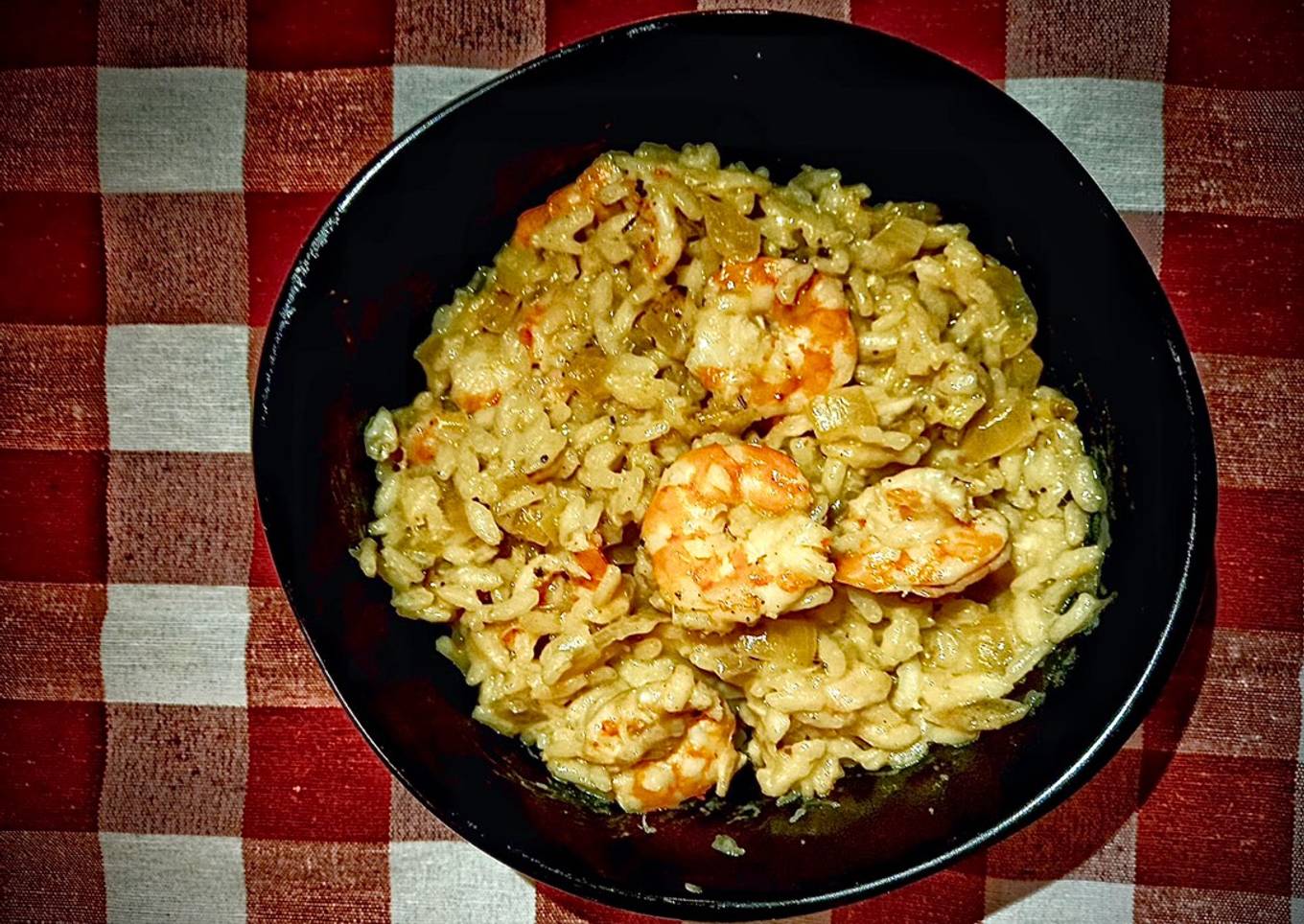 Risotto de camarones