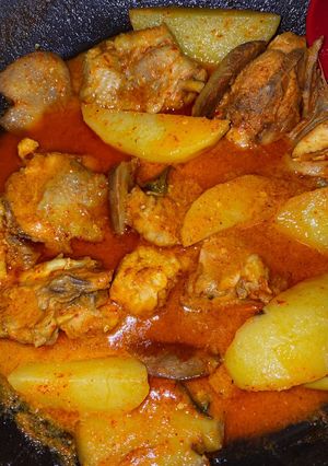 Foto resep Kalio ayam + kentang + jengkol